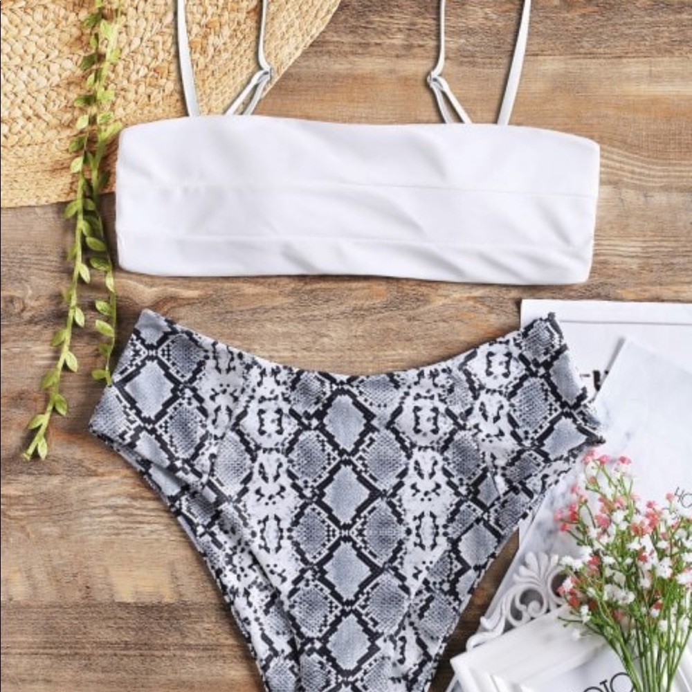 Snake print bikini
